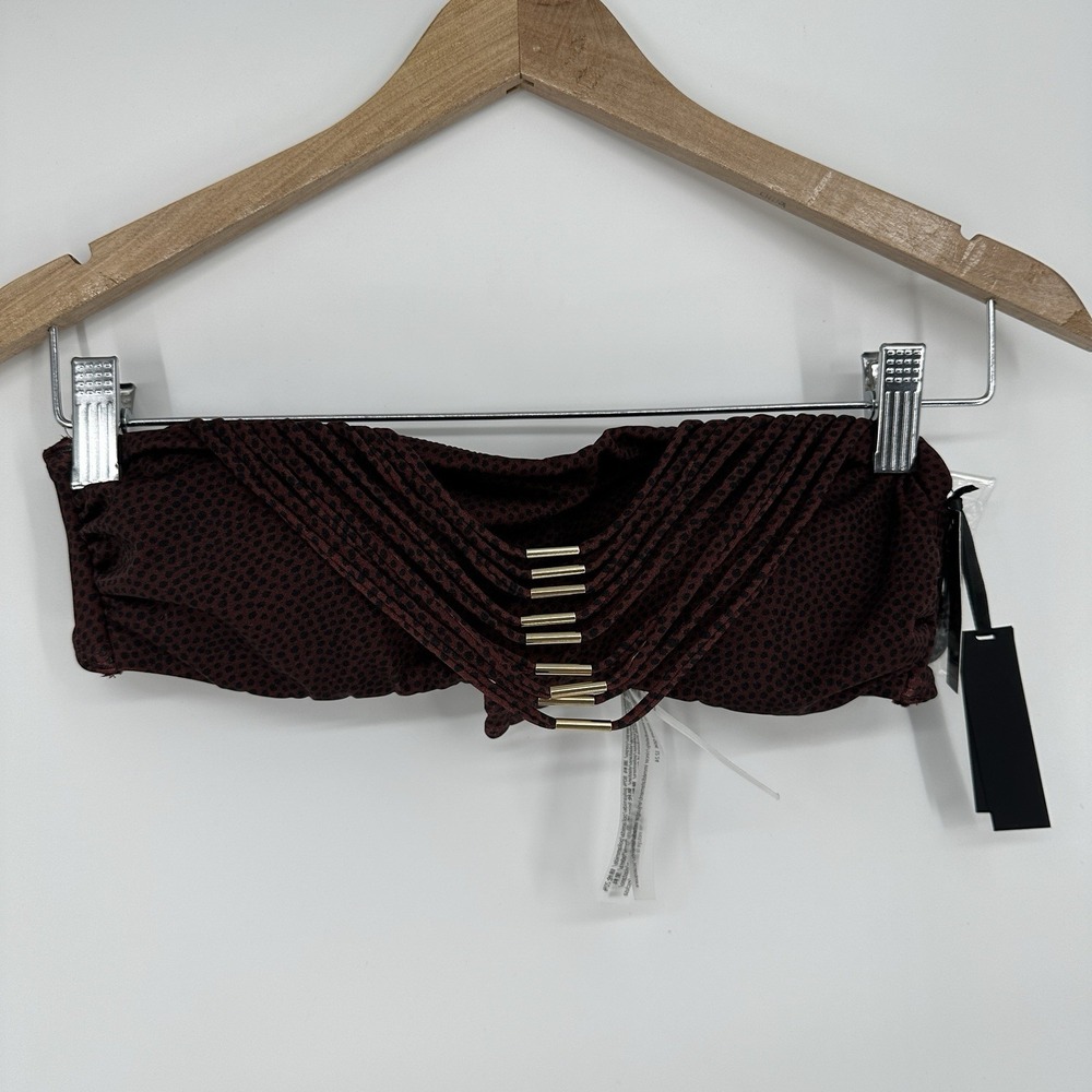 Victoria's Secret Swim VS Archives Strappy Hardware Bandeau Bikini Top Sz S NWT